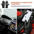thumbnail image 6 of Outdoor Plus Leather Gloves for Men,Sheepskin Driving Gloves Touchscreen, Gift-Black, 6 of 6