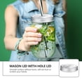 thumbnail image 3 of 2Pcs Stainless Steel Mason Jar Lids with Straw Holes for Canning Jars, 3 of 8