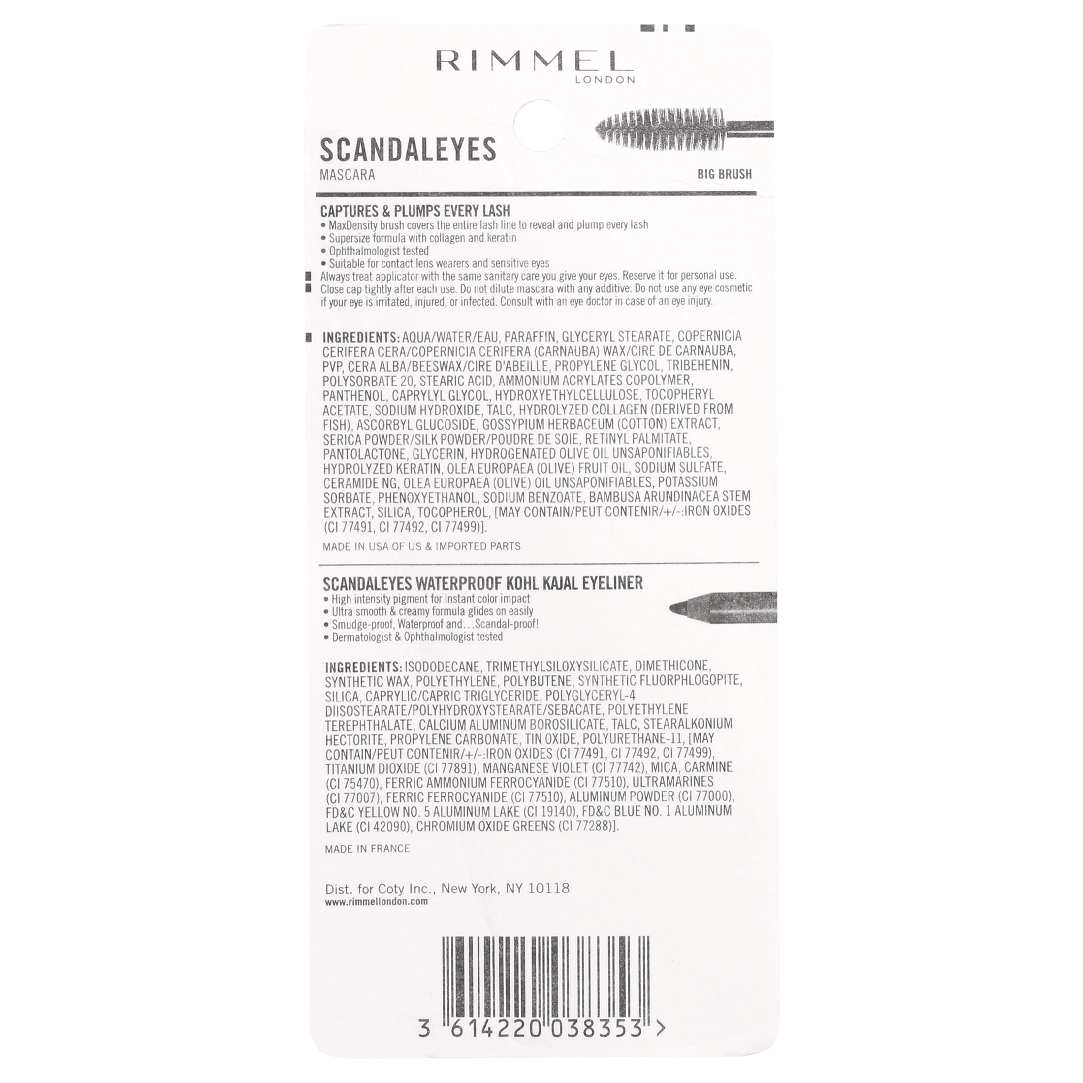 Rimmel Scandaleyes Mascara & Kohl Kajal Liner Set, Black photo 5