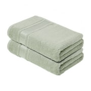 Melissa Linen, 2 Piece Hand Towel Pack Premium Cotton Soft Absorbent 20 x 35 in, Mint Green