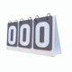 thumbnail image 1 of Flip Scoreboard Tabla portátil Score para bádminton voleibol fútbol gris, 1 of 8