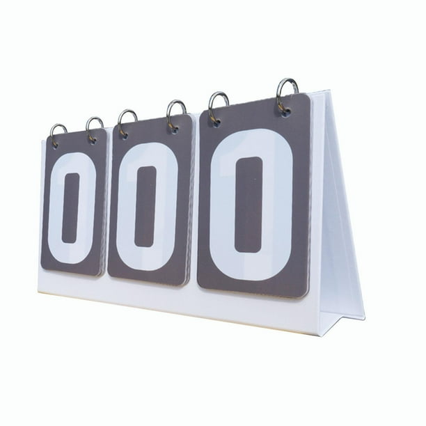 Flip Scoreboard Tabla portátil Score para bádminton voleibol fútbol gris