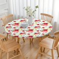 thumbnail image 3 of Pioneer Flower Floral Print Pattern Round Fitted Tablecloth with Elastic Edge,Dining Table Cover Waterproof,Outdoor Round Tablecloth for Camping,Dining,Indoor and Outdoor, 3 of 7