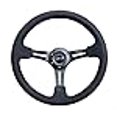 thumbnail image 3 of NRG RST-018SA 350 mm 3 Po. Cuir Noir Profond avec Couture Alcantara Volant Renforcé, 3 of 4