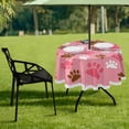 thumbnail image 7 of Coolnut 60" Dog Paws Round Tablecloth, Waterproof Spillproof Polyester Fabric Table Cover with Zipper Umbrella Hole for Outdoor Patio Garden Dining Party, 7 of 7