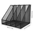 thumbnail image 2 of OUNONA Desktop Organiser File Rack Office 30.00X25.50X25.50CM Black, 2 of 8
