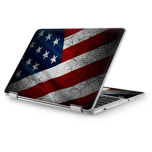 IT'S A SKIN Chromebook 12.5 Laptop Notebook Skins Vinyl Stickers Cover Decals Wrap - American Flag Distressed Wave