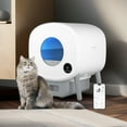 thumbnail image 2 of Pefilos 76L Self Cleaning Cat Litter Box, Automatic with Ambient Light Function, Smart Cat Litter Cleaning Robot for Multi Cats, Support APP Control, White, 2 of 14