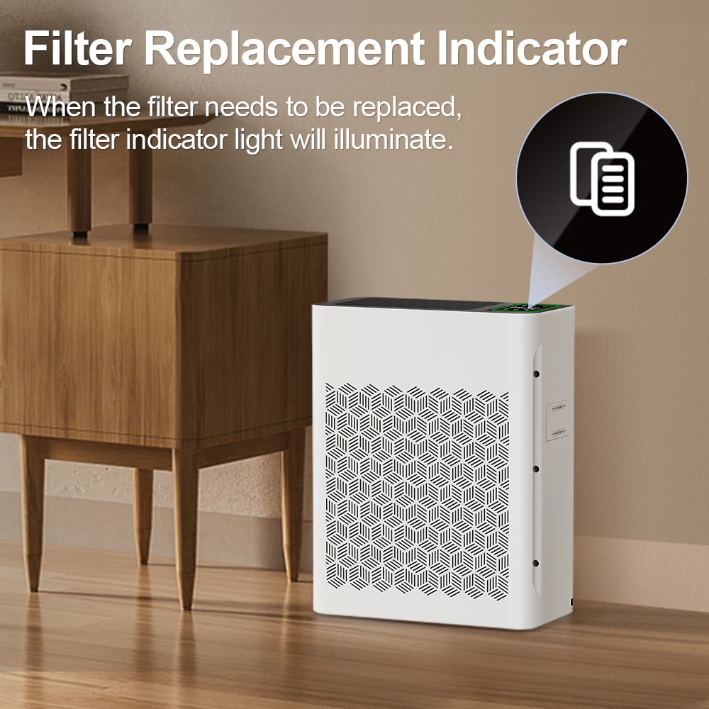 Air Purifier for large rooms up to 1095 sq. ft. with PM 2.5 display and air quality sensor, auto mode, timer - filters smoke, pollen, pet dander and allergens
