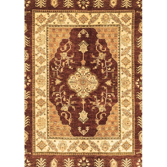 Ahgly Company Indoor Rectangle Abstract Brown Modern Area Rugs, 8' x 10'