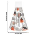thumbnail image 6 of Yayeee Kitchen Hanging Hand Towels Set of 2 with Loop Bathroom Absorbent Tie Towel, Snow Cartoon Houses, 6 of 7