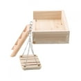 thumbnail image 1 of Juguetes para mascotas, 3 piezas de madera para hámster gateando, escalera para hámster, juguetes, plataforma de escalera, juguetes estéticos elegantes Jadeshay A, 1 of 8