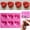 Hot Pink, variant on JoyMart Heart Silicone for 6 Cavities Easy Demold Heart Shaped Tray for Making Breakable Cake Cheesecake