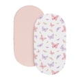 thumbnail image 2 of Sweet Jojo Designs Butterfly Blush Pink and Purple Girl Baby Bassinet Fitted Sheets Set 2 Piece, 2 of 5