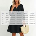 thumbnail image 3 of LEKWK Womens Linen Dress Long Sleeve V Neck Flowy Midi Dresses Lightweight Loose Fit Casual Beach Vacation Fall Outfits Black L, 3 of 8