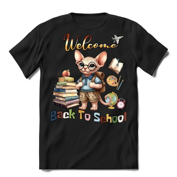 Welcome Sphynx Back to School Vintage Retro Shirt T-shirt Unisex Merch Cat Lover Kitten Owner Gifts Idea - 02012