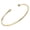 Green Aventurine, variant on KoolJewelry 14k Yellow Gold Cabochon Tip Cuff Bangle Gemstone Bracelet (7.5 inch)