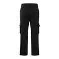 thumbnail image 6 of NIEWTR Mens Split Hem Cargo Pants Open Bottom Baggy Elastic Waist Straight Leg Drawstring Athletic Sport Sweat Jogger Pants (Black,L), 6 of 9