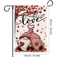 thumbnail image 4 of Valentines Day Garden Flag 12.5x18 Double Sided Small Gnome Yard Decorative Flags for Outside Happy Valentine''s Day Garden Flag Burlap Rustic Farmhouse Welcome Flags for Outdoor Lawn Decor Decoration, 4 of 6