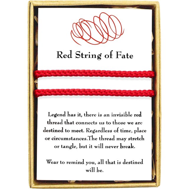 Shiyou-bracelets à Ficelles Rouges Cadeaux pour Couples Petit Ami et Petite Amie Bracelets Faits à la Main Ficelle Rouge du Destin Protection Kabbale Porte-Bonheur Bracelets Assortis Simples pour Amoureux Femmes Hommes
