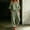 Green, variant on Women Solid Linen Cotton off the Shoulder Jumpsuit, 3/4 Sleeve Elastic Waist Cuffed Capri Rompers with Side Pockets Summer Beach Vacation Casual One Piece Outfit Green XL(XL)