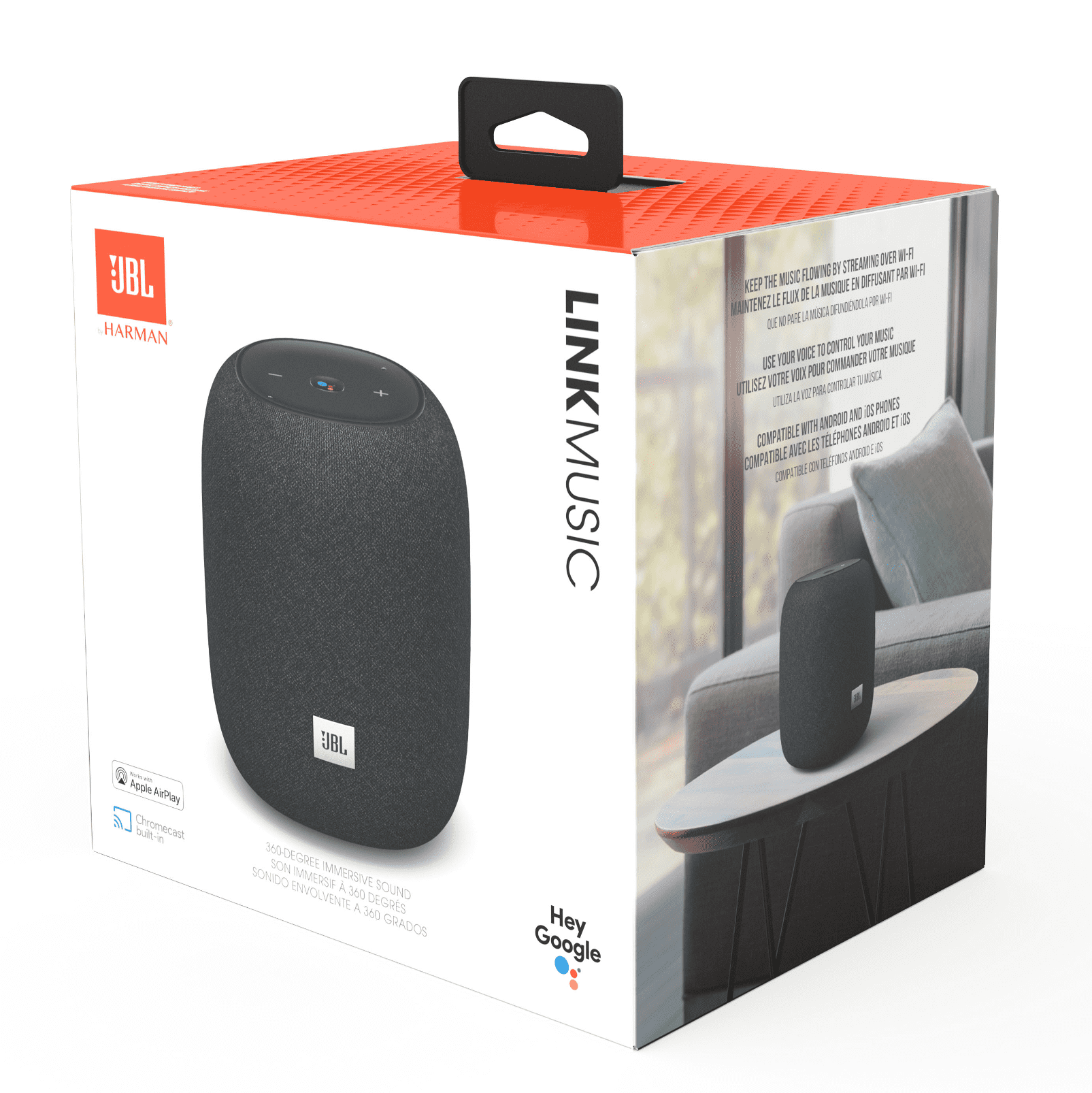 JBL Link Music Wi-Fi Speaker, Hands-Free Google with Assistant -