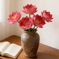 thumbnail image 4 of Fufafayo Artificial Lotus Flower Realistic One Fake Lotus for Pond Decoration, Spring Summer Decor Photography Prop, Water Feature Table Display for Living Room Bedroom Office, 4 of 6