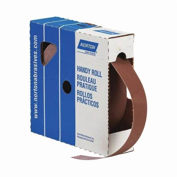 Norton Abrasives Abrasive Roll,2" Wx 150 ft. L,600G,Brown 66261126289