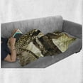 thumbnail image 5 of Safari Soft Flannel Fleece Throw Blanket, Leopard on Tree Trunk Desert Plants Exotic Hunter Predator Big Cat Image, Cozy Plush for Indoor and Outdoor Use, 70" x 90", Yellow Green Brown, by Ambesonne, 5 of 5
