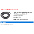 thumbnail image 2 of Trunk Lid Seal - Compatible with 1964 - 1966 Oldsmobile Jetstar 88 1965, 2 of 2