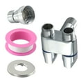 thumbnail image 3 of 1 In 2 Out Double Control Washing Machine Faucet G1/2 Toilet Triangle Valve Point Interface Washing Machine Faucet Silver, 3 of 9