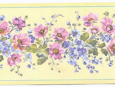878959 Narrow Floral Mini Print Wallpaper Border 260b04949