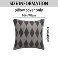 thumbnail image 6 of Unique Bargains Pack of 2 Plush Throw Pillow Covers with Diamond Pattern Dark Grey, 6 of 6