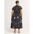 thumbnail image 2 of Scoop Women’s V-Neck Crinkle Midi Dress, Sizes XS-4X, 2 of 4