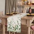 thumbnail image 2 of Table Runners 90 Inches Long Dress Scarves, Sage Green Eucalyptus Farmhouse Coffee/Dining/Kitchen Table Runner for Living Room, Farmhouse Weeping Leaves Linen 13x90 Inch, 2 of 9
