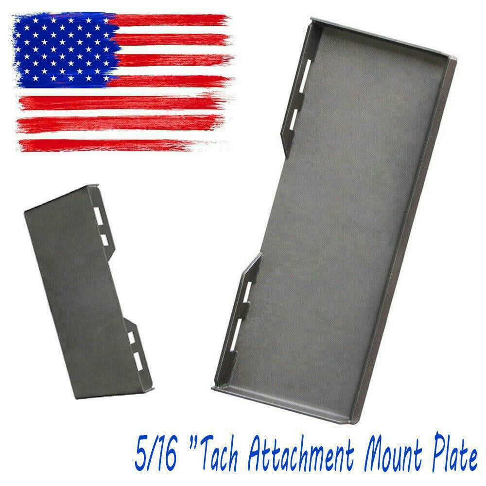 5/16"Quick Tach Attachment Mount Plate Skid Steer Structural Steel Trailer Hitch 