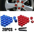 thumbnail image 2 of 20 Pcs/ensemble Couvercles de Vis de Moyeu de Voiture Écrous de Roue Boulons Jantes Outils Écrous de Retrait + HOTS, 2 of 9