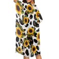 thumbnail image 2 of DISNIMO Cow Sunflower Print Women's Kimono Cover Up Casual Loose Summer Beach Coverups Open Front Cardigan Swimsuit Cover ups Long Half Sleeve Resort Wear, 2 of 6