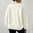 thumbnail image 3 of BLCHUNen Sweatshirts for Women Fleece Plush Fuzzy Long Sleeve Casual Crew Neck Pullover Winter Warm Tops with Pockets, 3 of 9