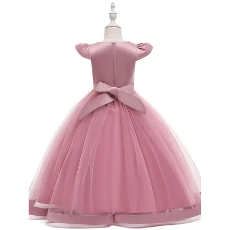 

GEDER-FAGirls Princess Dress Short Sleeve Ruffles Flower Embroidery Mesh Tutu Dress Performance Dress Wedding Flower Girls For Evening Christmas Birthday Party Kids Clothes