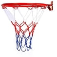 thumbnail image 2 of 2pcs 32cm Wall Mounted Basketball Hoop Netting Metal Rim Hanging Basket Basket-Ball Wall Rim with Screws Indoor Outdoor, 2 of 6