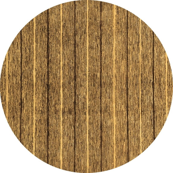 Ahgly Company Indoor Round Abstract Brown Modern Area Rugs, 8' Round