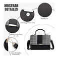thumbnail image 3 of Bolsa Mujer Cruzada Pequeña Pata De Gallo Crossbody Bolso Xtellar Negro, 3 of 3