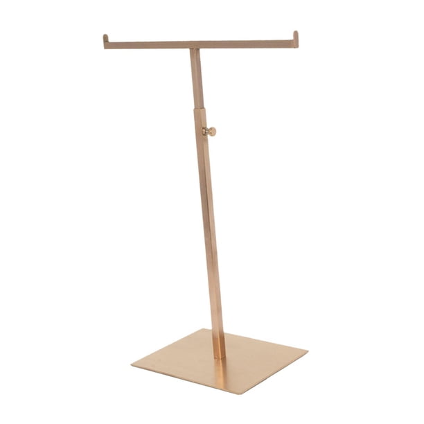 Expositor de bolsos en forma de T, organizador de joyas, soporte para collares, soporte para bolsos Oro rosa