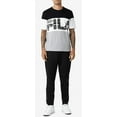 thumbnail image 3 of Fila BLACK/GRAY Johnson Color-Block Logo Graphic Tee, US Small, 3 of 6