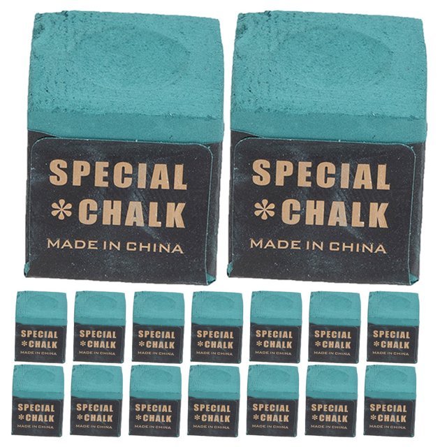 SHOWERORO 24Pcs Pool Cue Chalk Cubes Green Smooth Coating Billiard Table Accessories for Games