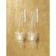 thumbnail image 3 of Zingz & Thingz Bedazzling Pendant Glass Candle Wall Sconce in White (Set of 2), 3 of 4