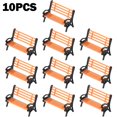 thumbnail image 2 of Mosiee 10Pcs 1:87 Ho Scale Material Diy Train Bench Chair Settee Street Layout Model Building Model Train Bench Chair Park Layout Decor, 2 of 9