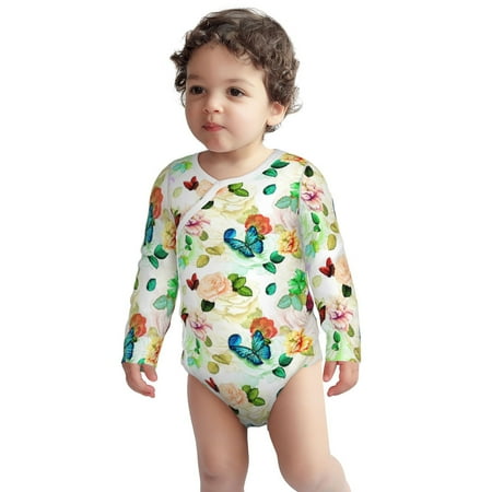 

Fotbe Floral Vintage Pattern Unisex-baby Long-sleeve Bodysuit Long Sleeve Bodysuits One-piece 100% Organic Cotton for Infant Baby Boys Unisex-2 Years