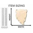 thumbnail image 2 of Unfinished Wood Santa Claus Beard Shape - Christmas - Ornament - Craft - up to 46" DIY 16" / 1", 2 of 3